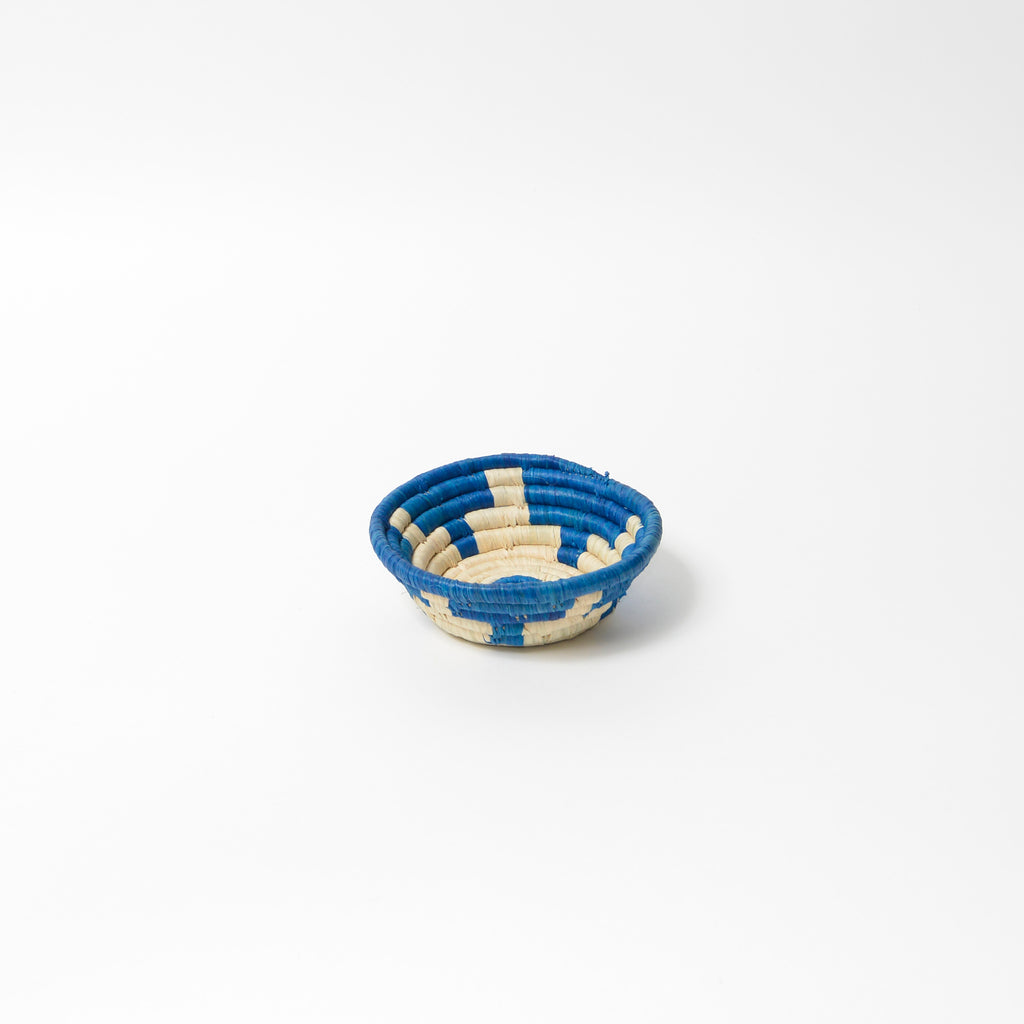 Mini Basket Ornament ~ Blue Snowflake