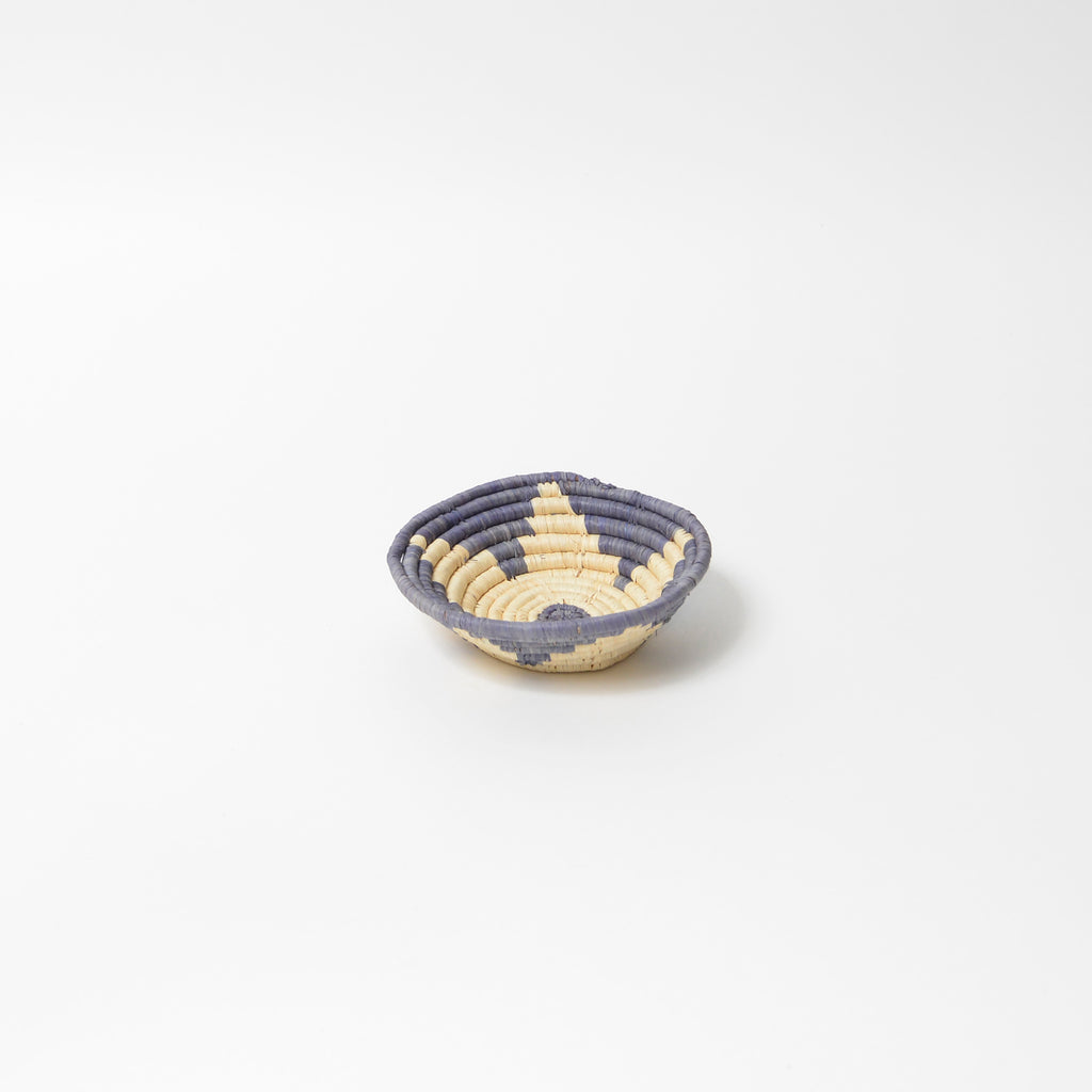 Mini Basket Ornament ~ Purple Snowflake