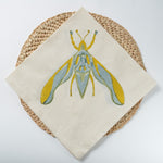 Hand Block Printed Napkin ~ Dawn Elephant Moth