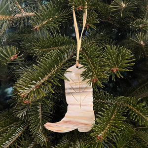 Horn Cowgirl Boot Ornament