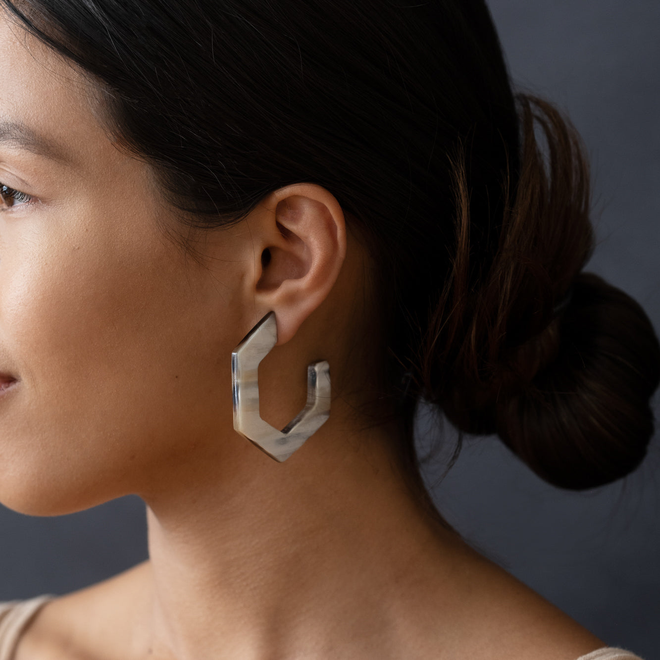 Honeycomb Hoop Earrings