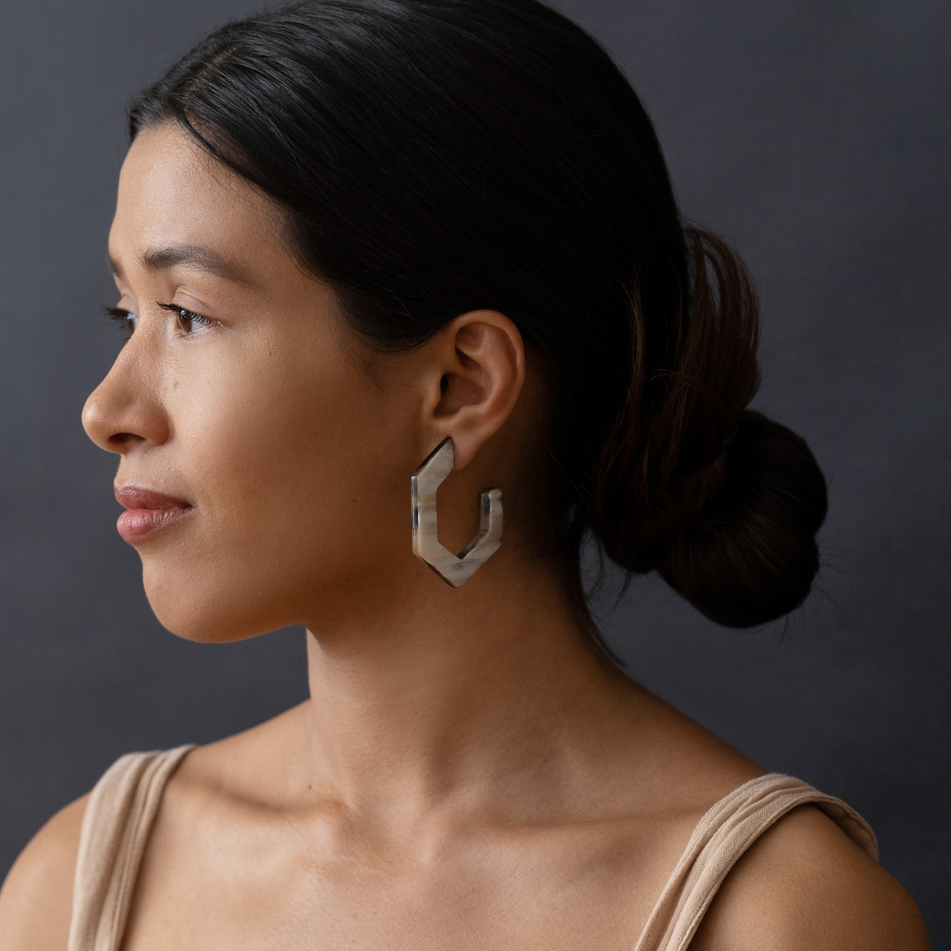 Honeycomb Hoop Earrings