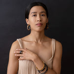 Honeycomb Hoop Earrings