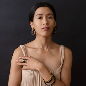Honeycomb Hoop Earrings