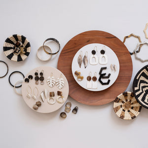 Honeycomb Hoop Earrings