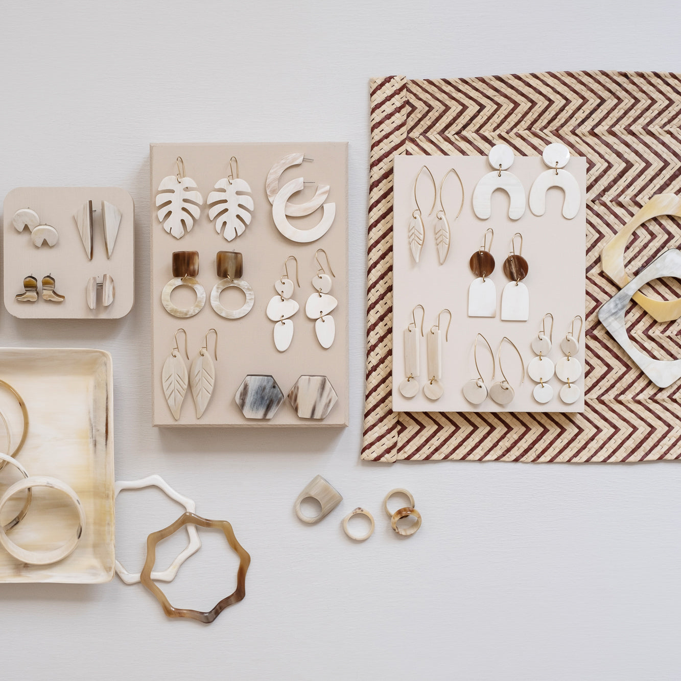 Monstera Palm Earrings