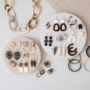 Honeycomb Hoop Earrings