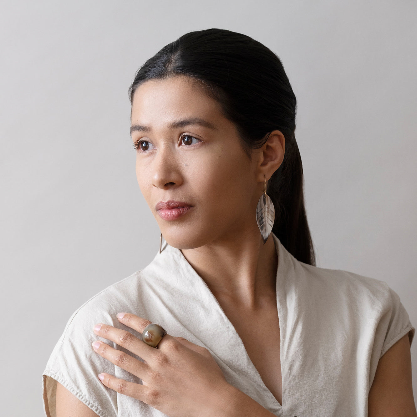 Large Leaf Earrings