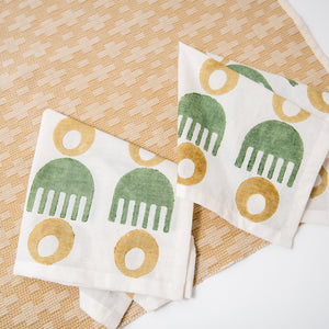 Scandinavian Folk Hand Towel ~ Double Positive Ecru