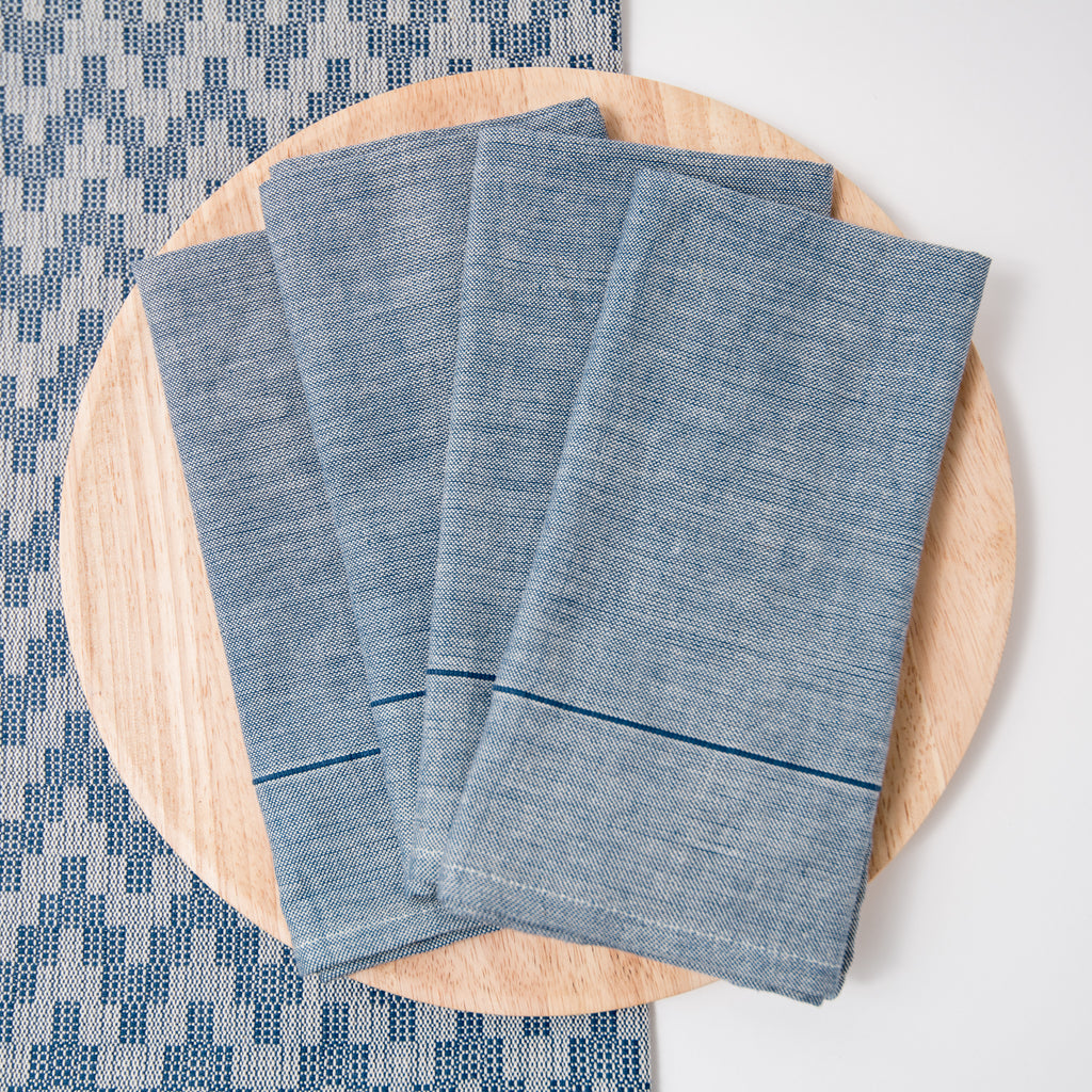 Perennial Napkin Set ~ Washed Indigo (Set of 4)