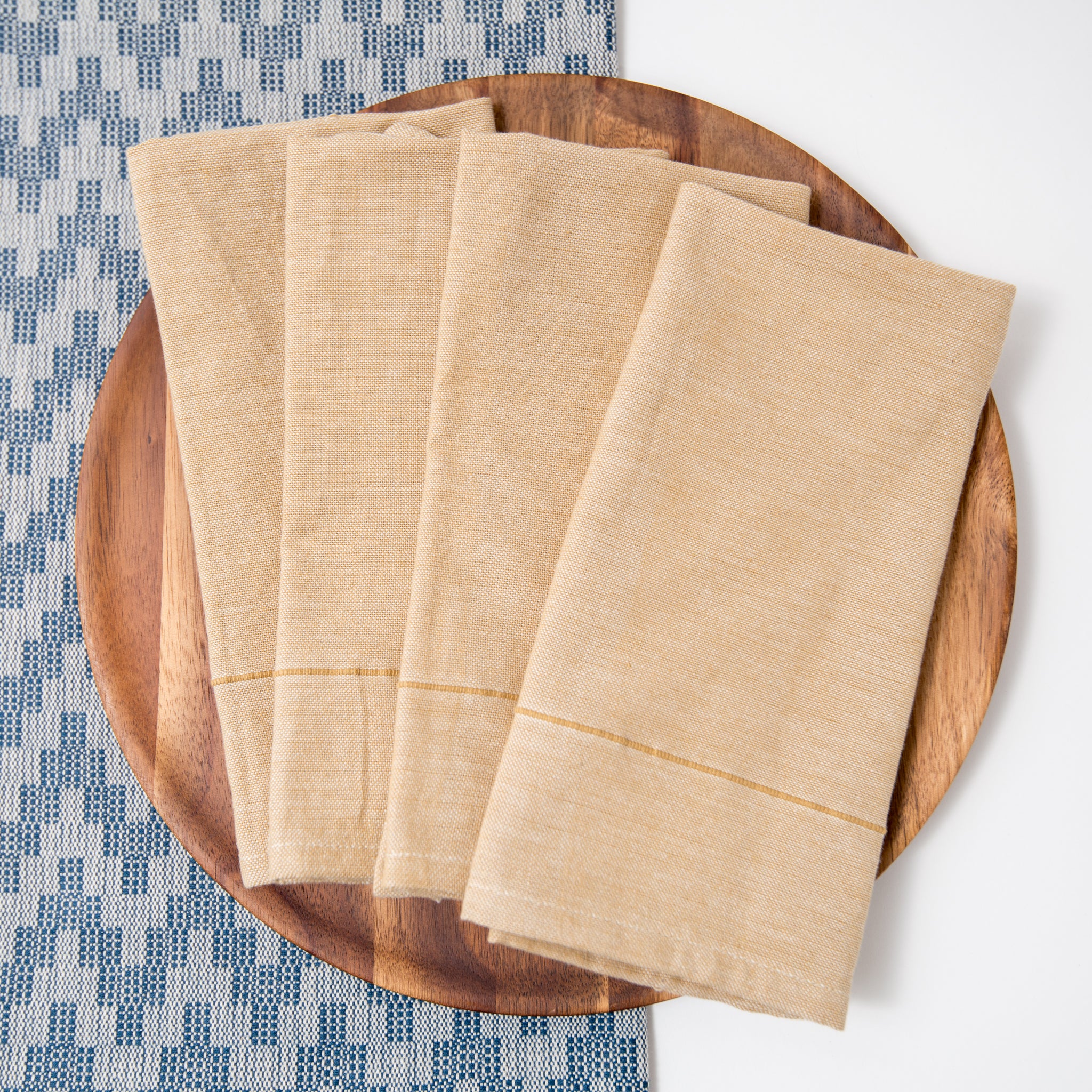 Perennial Napkin Set ~ Washed Ecru (Set of 4)