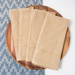 Perennial Napkin Set ~ Washed Ecru (Set of 4)