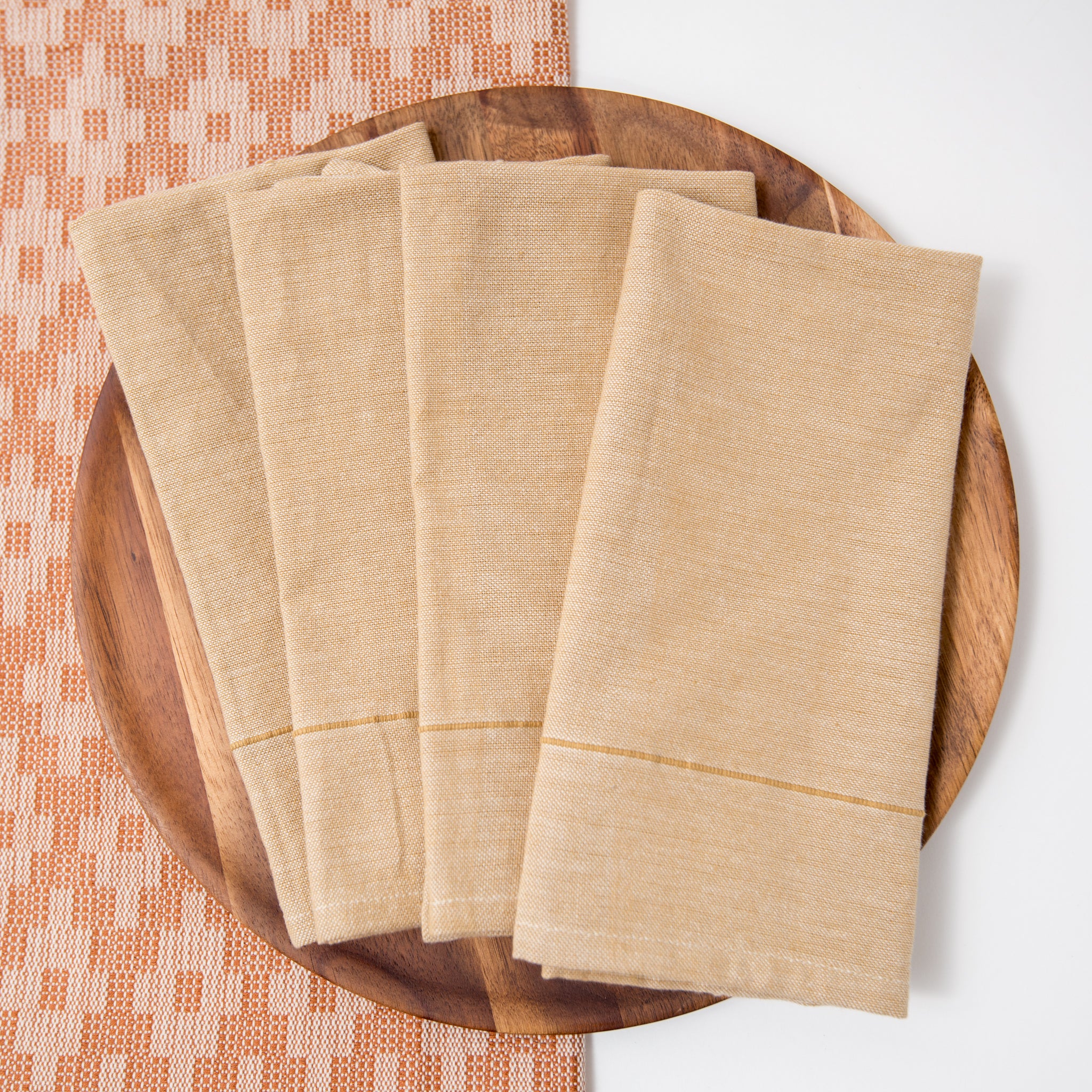 Perennial Napkin Set ~ Washed Ecru (Set of 4)