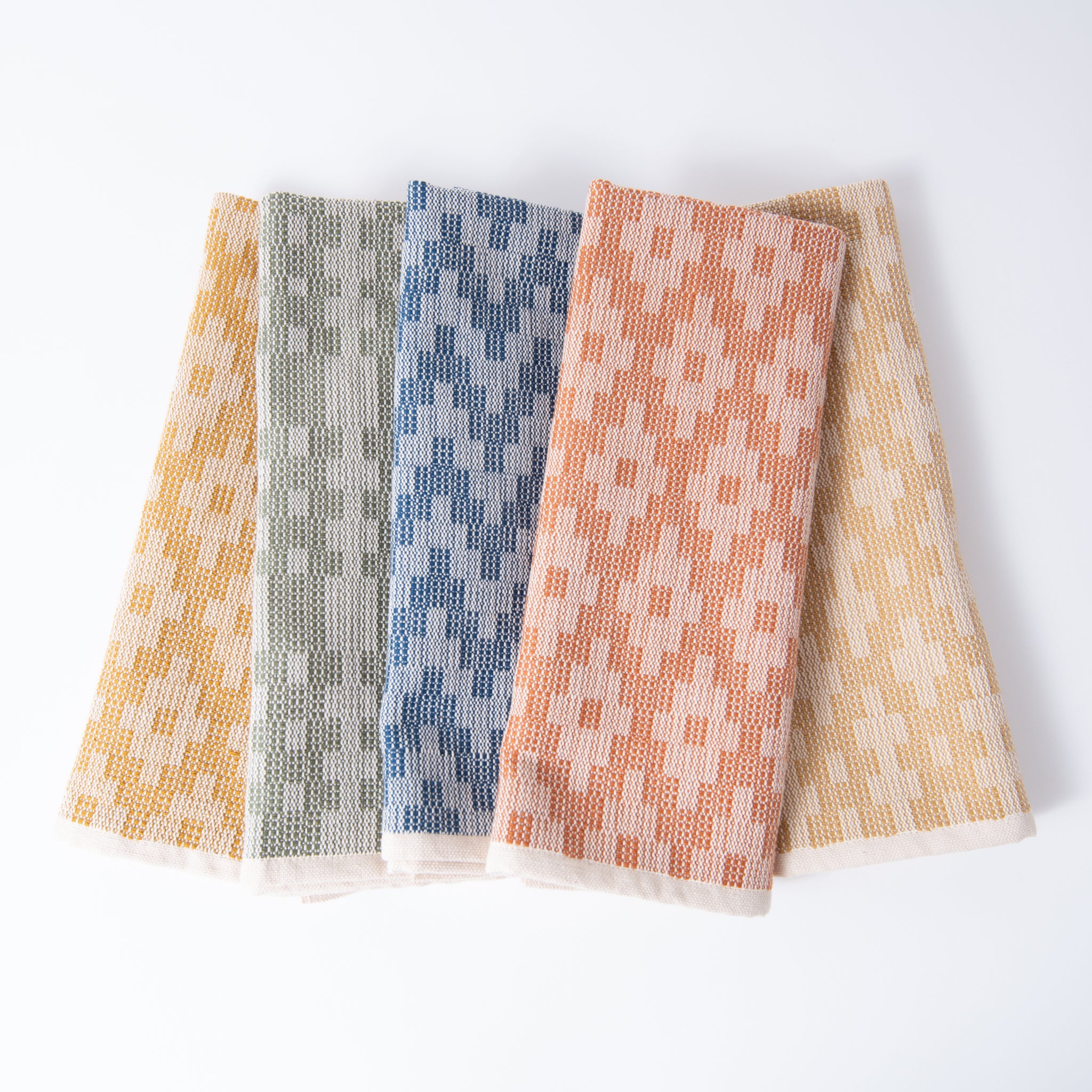 Scandinavian Folk Hand Towel ~ Diamond Ochre