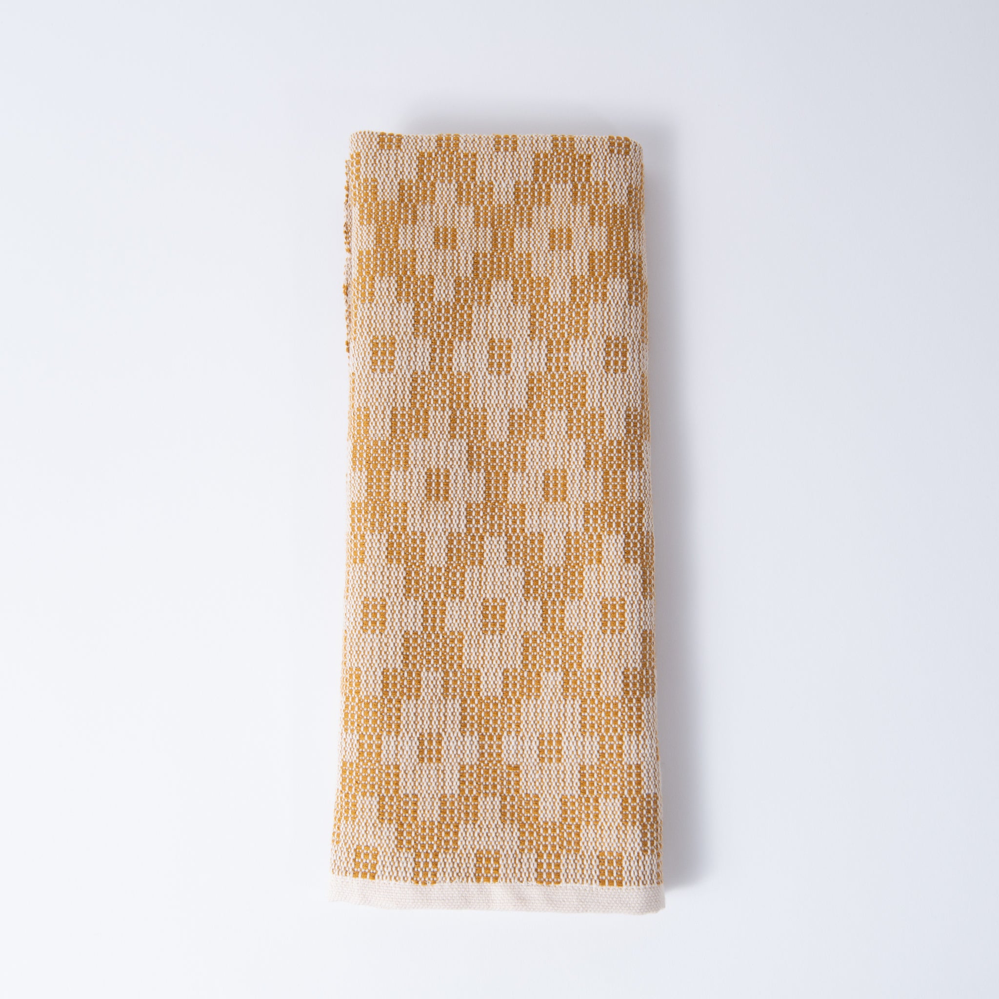 Scandinavian Folk Hand Towel ~ Diamond Ochre