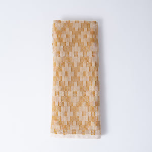 Scandinavian Folk Hand Towel ~ Diamond Ochre