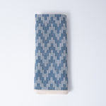 Scandinavian Folk Hand Towel ~ Zig Zag Indigo