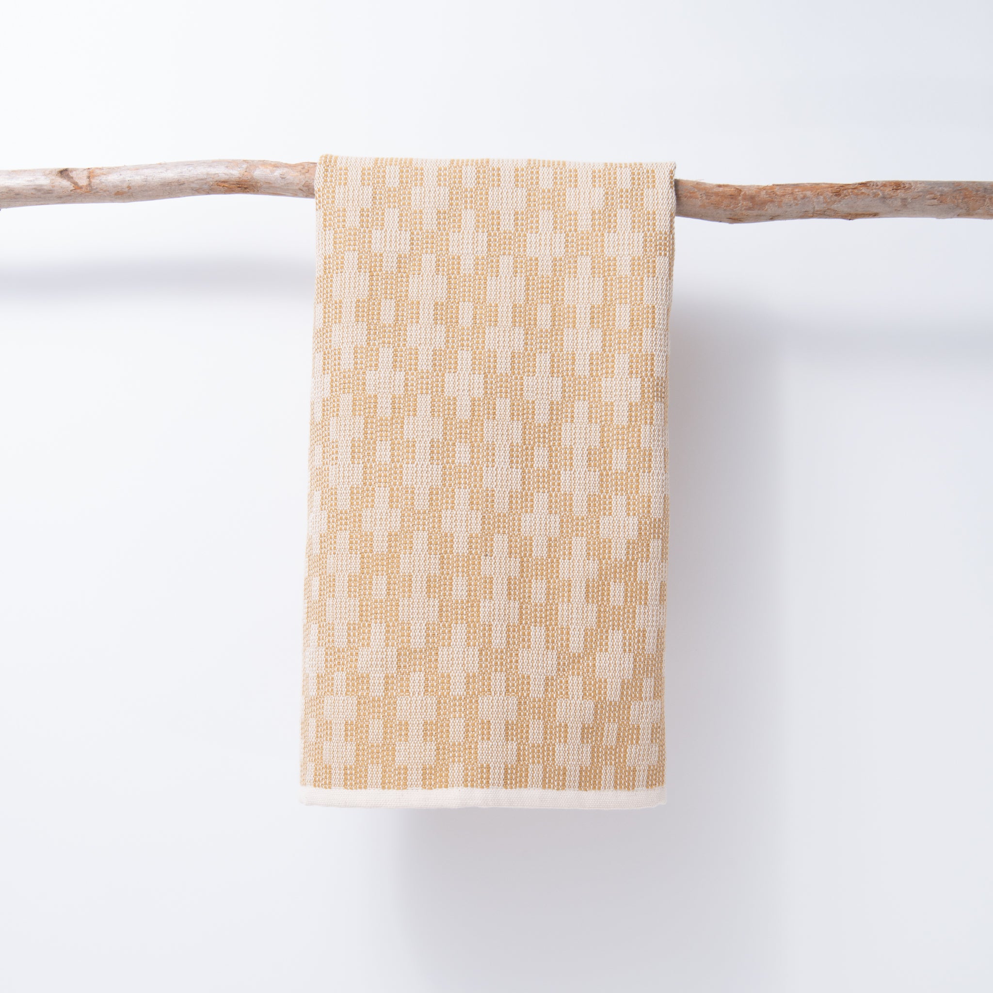 Scandinavian Folk Hand Towel ~ Double Positive Ecru