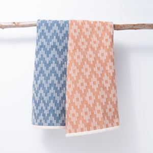 Scandinavian Folk Hand Towel ~ Diamond Burnt Orange