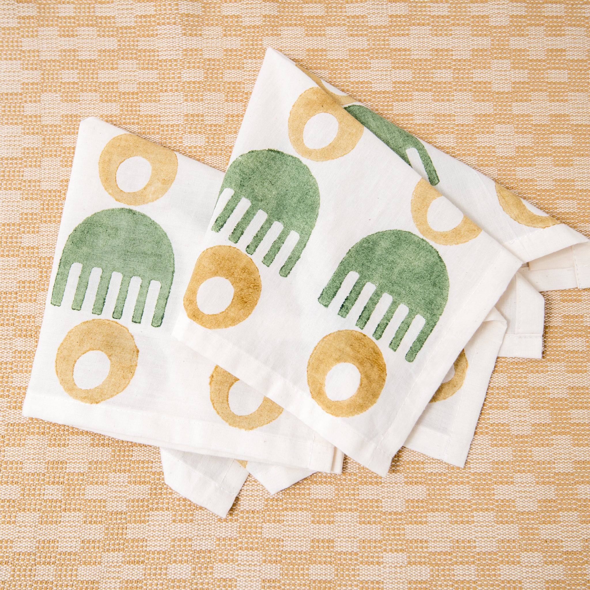 Hand Block Printed Napkin ~ Earthy Bemba