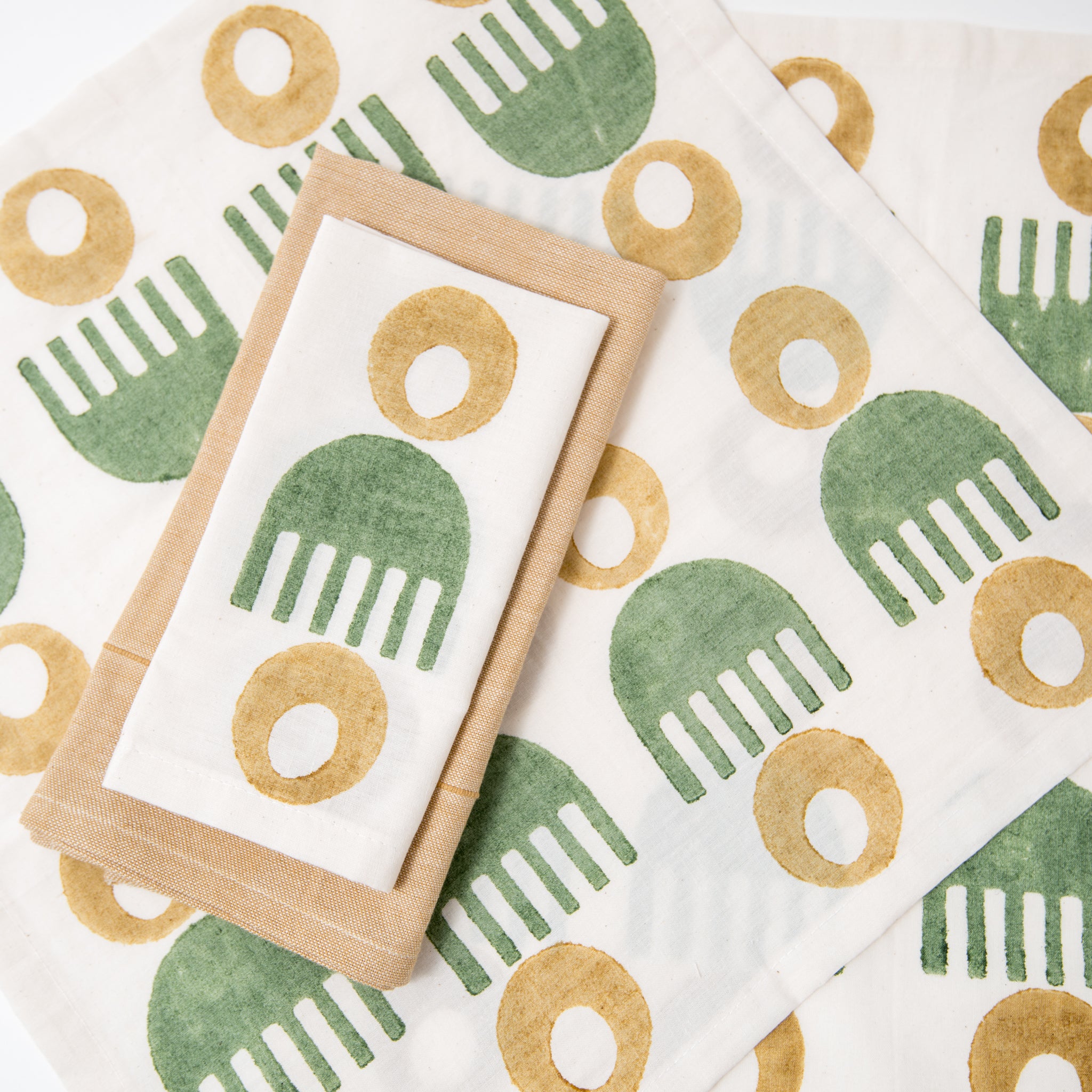 Hand Block Printed Napkin ~ Earthy Bemba