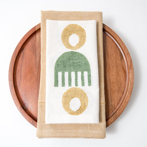 Hand Block Printed Napkin ~ Earthy Bemba