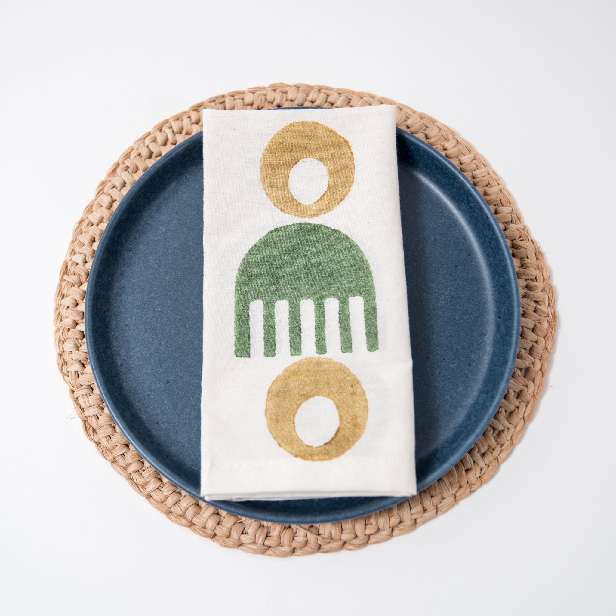 Hand Block Printed Napkin ~ Earthy Bemba