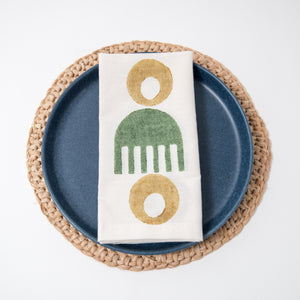 Hand Block Printed Napkin ~ Earthy Bemba
