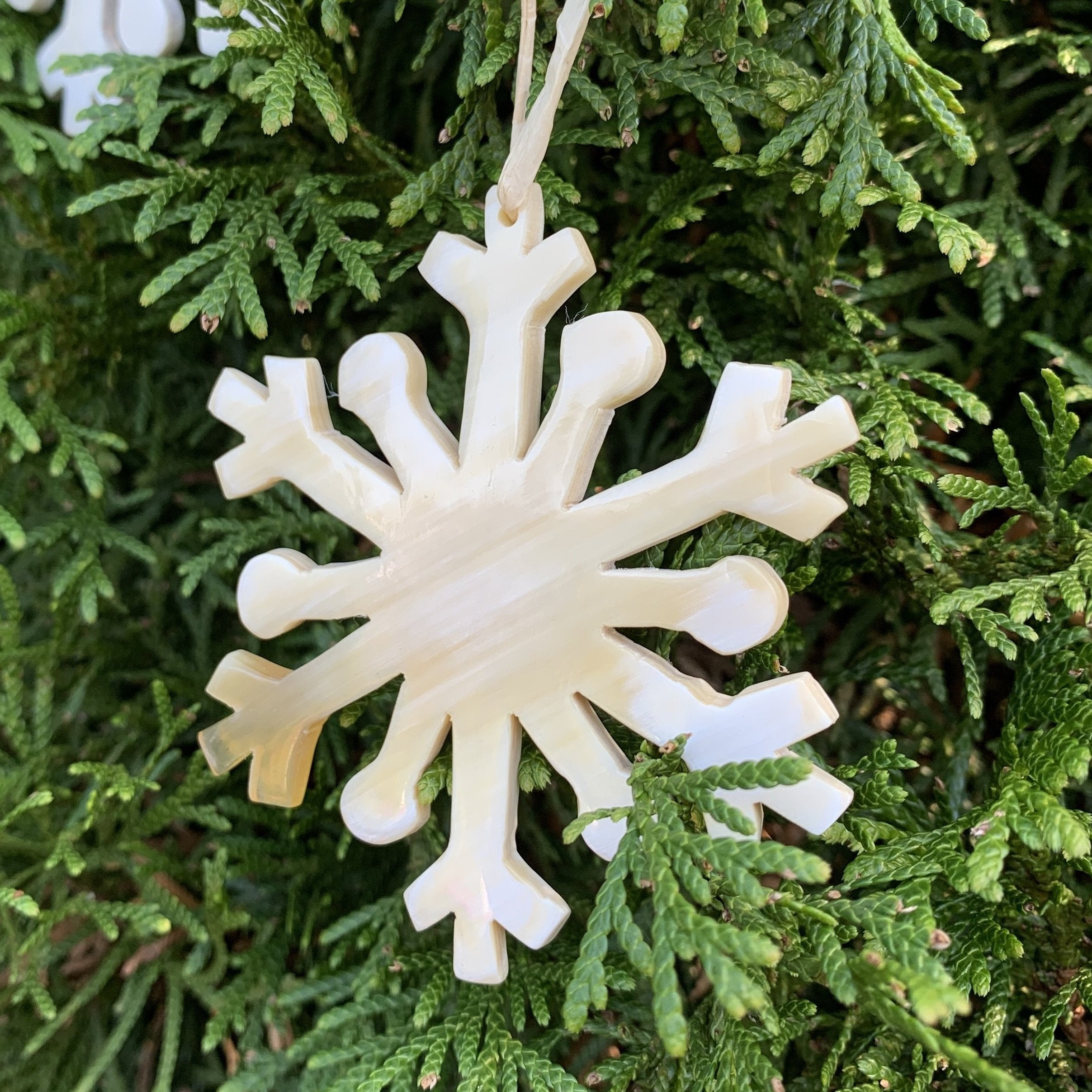 Horn Snowflake Ornament