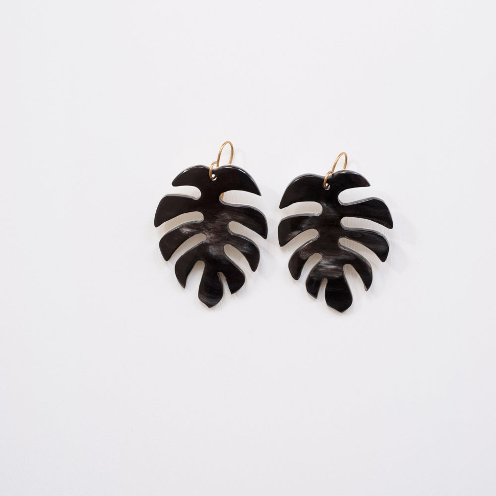 Monstera Palm Earrings