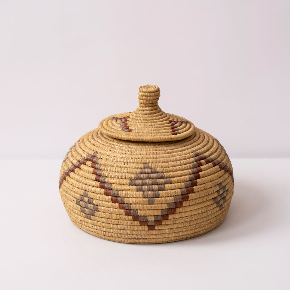 Abound Round Lidded Basket